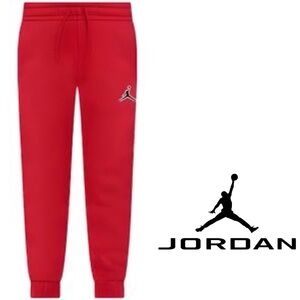 Jordan Boys Kids Preschool Essential Pant Jogger Sweatpants Gym Red Size 4T NWT